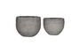 Miniature Set of 2 Brave grey cement planters Clipped