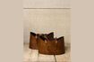 Miniature Set of 2 brown leather baskets Leather 2