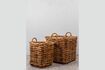 Miniature Set of 2 brown rattan baskets Carrés 2