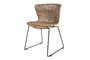 Miniature Set of 2 brown wicker chair Wings Clipped