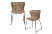 Miniature Set of 2 brown wicker chair Wings 9