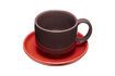 Miniature Set of 2 burgundy ceramic cups Amare 1