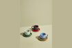 Miniature Set of 2 burgundy ceramic cups Amare 6