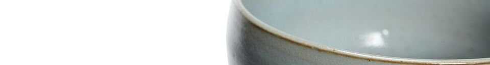 Material Details Set of 2 Care blue ceramic planters