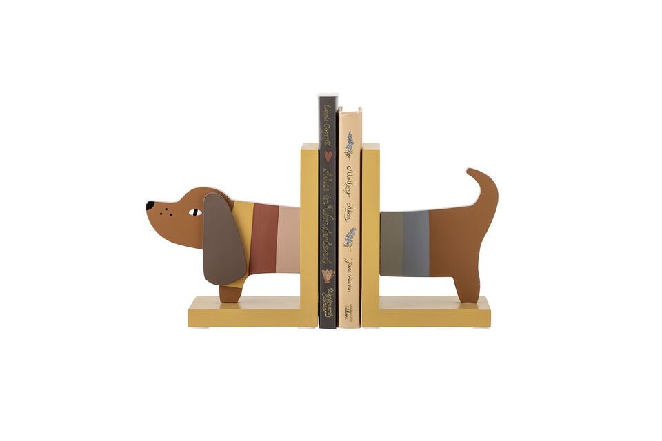 Organize joyfully with Charlie's durable bookends.