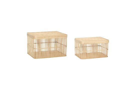 Set of 2 Cheery light bamboo baskets Clipped