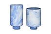 Miniature Set of 2 Cloud blue glass vases 1