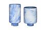 Miniature Set of 2 Cloud blue glass vases Clipped