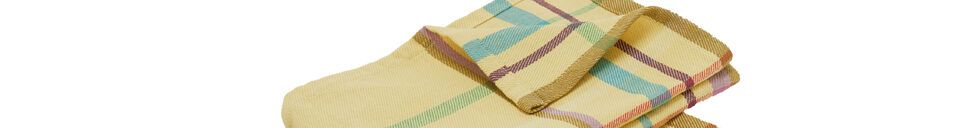 Material Details Set of 2 Coffee multicolored cotton tea towels