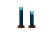 Miniature Set of 2 Comet blue crystal candlesticks 1