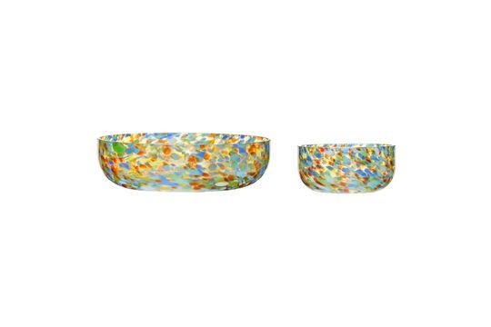 Set of 2 Confetti multicolored glass bowls Clipped