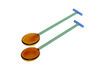 Miniature Set of 2 Crave multicolored salad servers 1