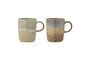 Miniature Set of 2 Dahlia brown stoneware mugs Clipped