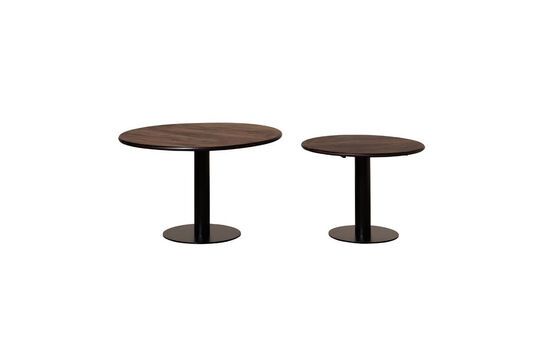 Set of 2 dark wood Toraja coffee tables Clipped