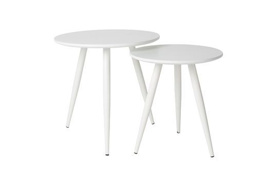 Set Of 2 Daven White Side Tables