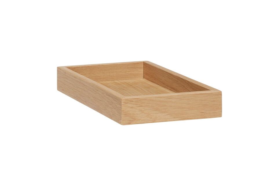 Set of 2 desk organizers in light oak veneer Rail - 10