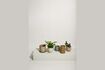 Miniature Set of 2 Edna brown ceramic planters 2