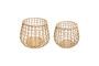 Miniature Set of 2 Energy light rattan baskets Clipped