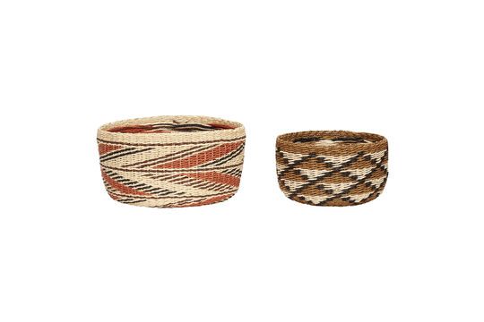 Set of 2 Evoke multicolored rope baskets Clipped