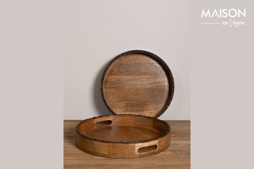 Set of 2 Forest dark wood trays Chehoma