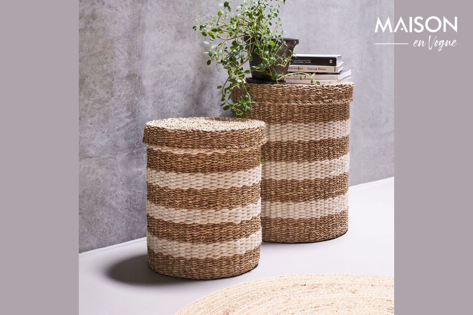 Organize naturally and elegantly in jute fiber.