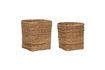 Miniature Set of 2 Gentle light rattan baskets 4