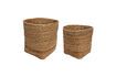 Miniature Set of 2 Gentle light rattan baskets 1