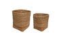 Miniature Set of 2 Gentle light rattan baskets Clipped