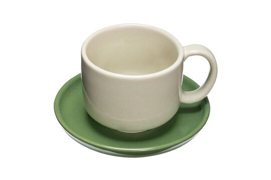 Set of 2 green ceramic cups Amare Clipped