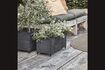 Miniature Set of 2 grey metal planters File 2