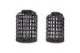 Miniature Set of 2 Grid black bamboo lanterns Clipped