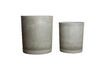 Miniature Set of 2 Hook light grey cement planters 1