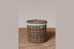 Miniature Set of 2 large grey rattan baskets Linen 3