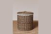 Miniature Set of 2 large grey rattan baskets Linen 4