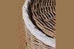 Miniature Set of 2 large grey rattan baskets Linen 6