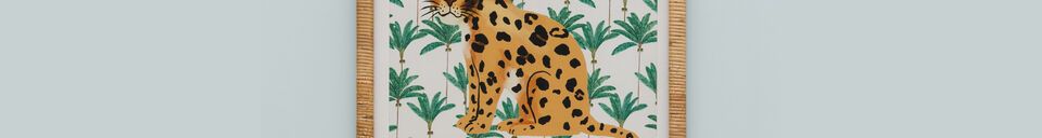 Material Details Set of 2 Leopards light wood frames