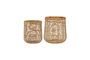 Miniature Set of 2 Live light rattan baskets Clipped