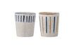 Miniature Set of 2 Lobelia blue stoneware cups 1