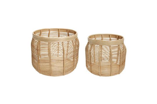 Set of 2 Luna light rattan baskets Clipped