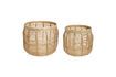 Miniature Set of 2 Luna light rattan baskets 1