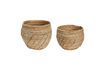 Miniature Set of 2 Luxe light rattan baskets 1