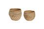 Miniature Set of 2 Luxe light rattan baskets Clipped