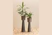 Miniature Set of 2 Makkah taupe metal planter covers 2