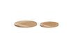 Miniature Set of 2 Monarch light oak round cutting boards 1