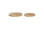 Miniature Set of 2 Monarch light oak round cutting boards Clipped