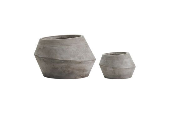 Set of 2 Mysa grey cement planters Clipped