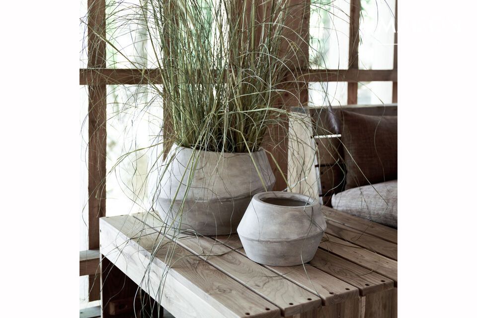 Elegant and natural with this cement planter.