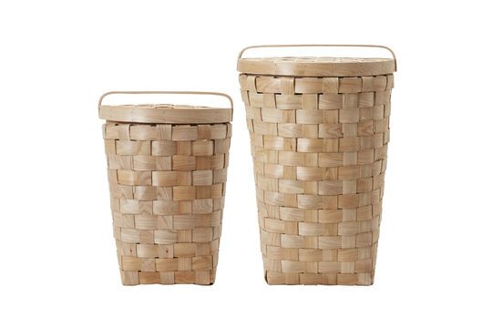 Set of 2 natural fiber baskets, clear Edition Clipped