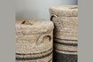 Miniature Set of 2 natural-fiber baskets, light and gray Laundry 3