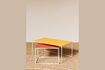 Miniature Set of 2 orange and yellow Spring metal coffee tables 2